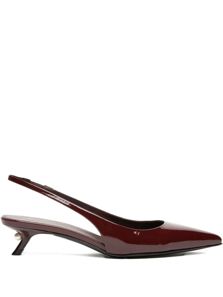  Alevì Pearl-embellished Slingback Pumps - Red 