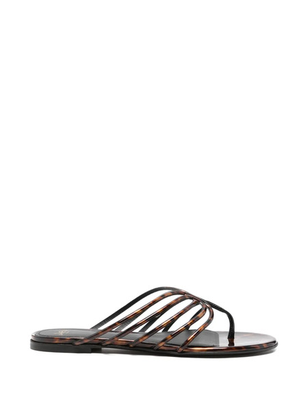  Alevì Printed Flat Sandals - Brown 