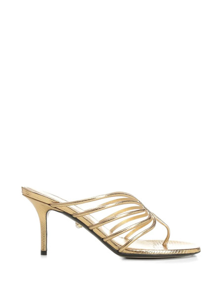  Alevì Thong-strap Heeled Sandals - Gold 