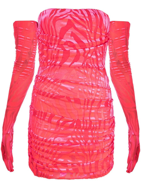  Alex Perry Colter Ruched Devoré Minidress - Pink 