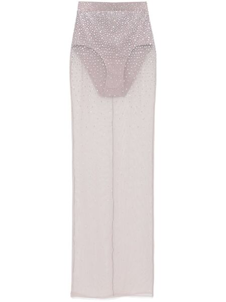  Alex Perry Crystal Mesh Maxi Skirt - Purple 