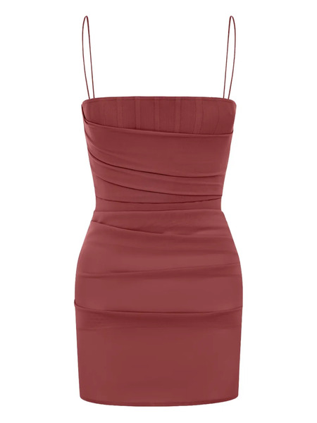  Alex Perry Draped Mini Dress - Orange 