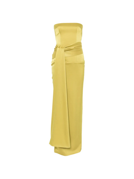  Alex Perry Draped Strapless Maxi Dress - Green 