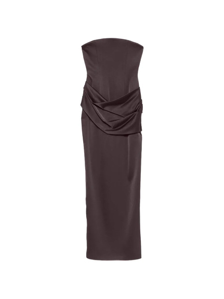  Alex Perry Draped Strapless Maxi Dress - Grey 