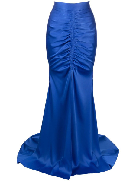  Alex Perry Draped Train Skirt - Blue 