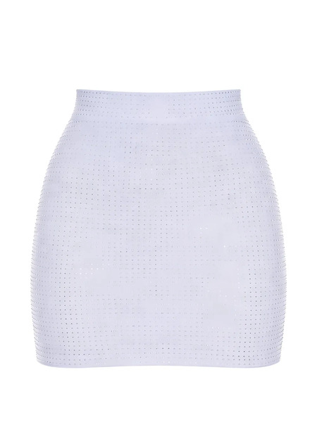  Alex Perry Embellished Mini Skirt - White 