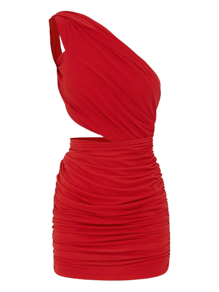  Alex Perry One-shoulder Open-back Mini Dress - Red 