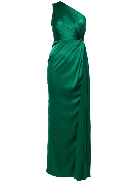  Alex Perry One-shoulder Satin Dress - Green 