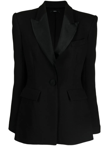  Alex Perry Peak-lapel Padded-shoulder Blazer - Black 