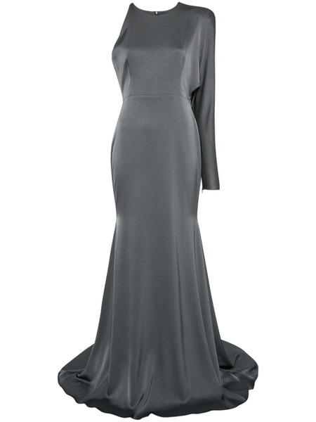  Alex Perry Satin One-shoulder Gown - Grey 