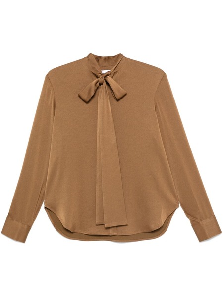  Alex Perry Satin Shirt - Brown 