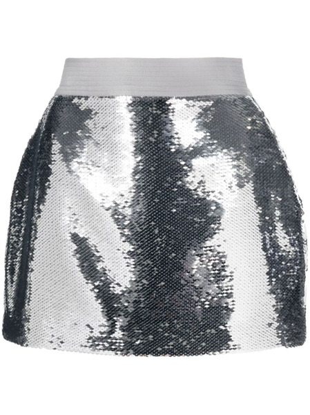  Alex Perry Sequin-embellished Mini Skirt - Silver 