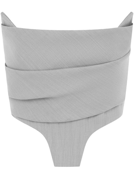  Alex Perry Strapless Corset Top - Grey 
