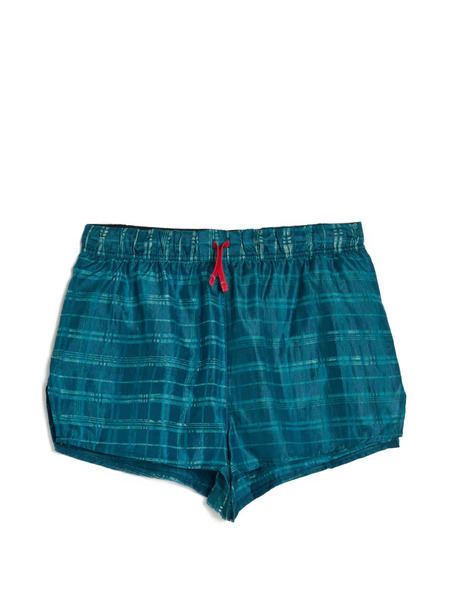  Alex Zono Checked Booty Shorts - Blue 