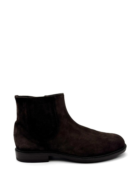  Alexander Hotto Zip Suede Chelsea Boots - Brown 