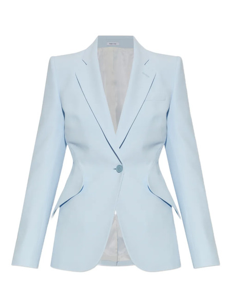  Alexander Mcqueen Button Fitted Jacket - Blue 