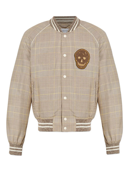  Alexander Mcqueen Checked Bomber Jacket - Neutrals 