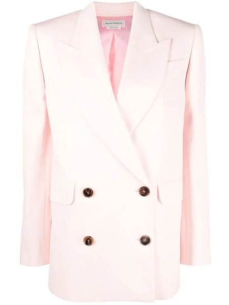  Alexander Mcqueen Double-breasted Boxy Blazer - Pink 