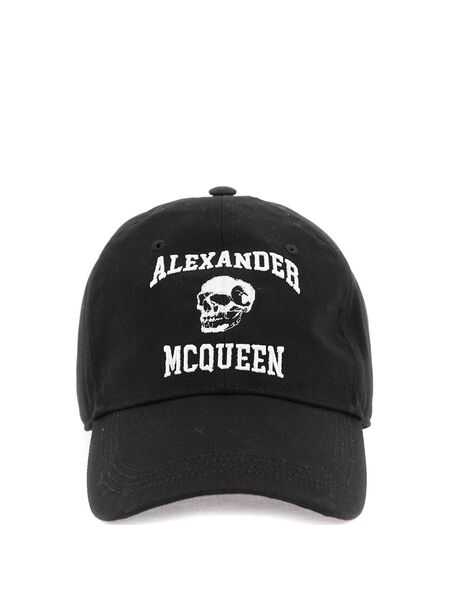  Alexander Mcqueen Embroidered black Cap 