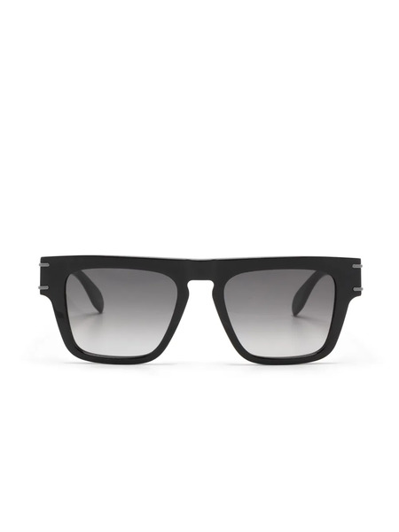  Alexander Mcqueen Eyewear Flat-top Rectangular Sunglasses - Black 