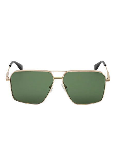  Alexander Mcqueen Eyewear Pilot-frame Sunglasses - Gold 
