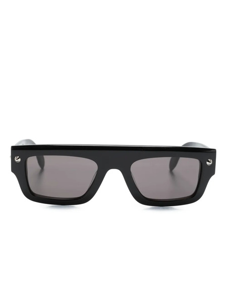  Alexander Mcqueen Eyewear Rectangle-frame Sunglasses - Black 