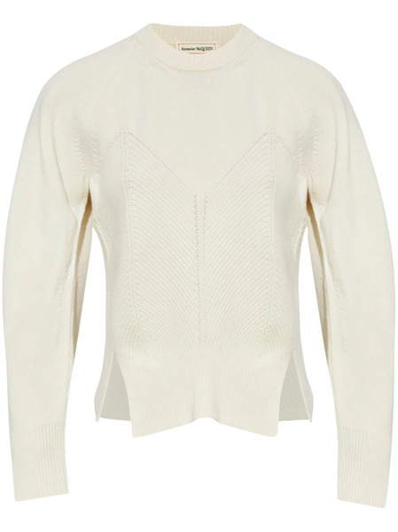  Alexander Mcqueen Geometric-pattern Sweater - Neutrals 