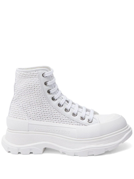  Alexander Mcqueen Interwoven-design Boots - White 