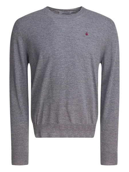  Alexander Mcqueen Inverted-skull Wool Sweater - Grey 