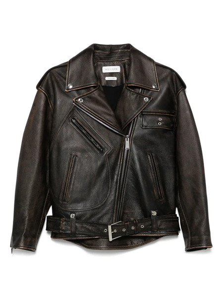  Alexander Mcqueen Leather Jacket - Brown 