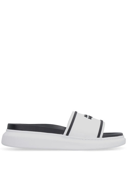  Alexander Mcqueen Logo-debossed Slides - White 