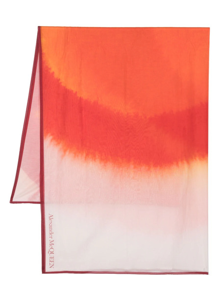  Alexander Mcqueen Logo Gradient-effect Scarf - Pink 