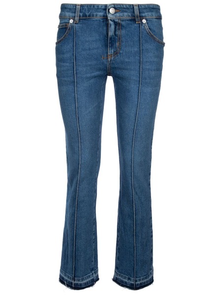  Alexander Mcqueen Logo-patch Flared Jeans - Blue 