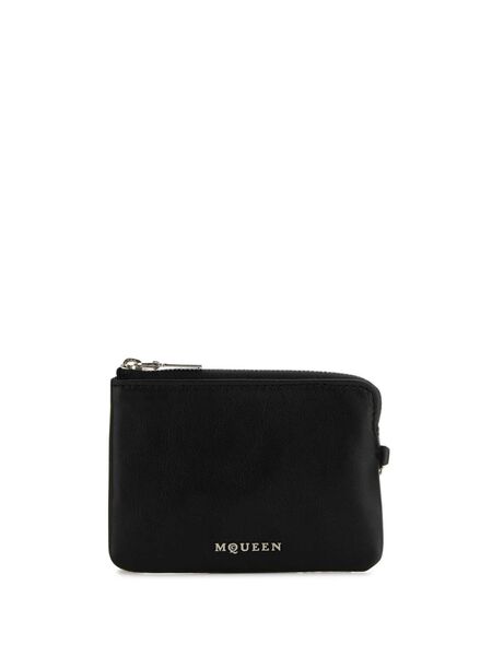  Alexander Mcqueen Logo-plaque Wallet - Black 