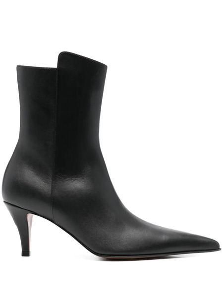  Alexander Mcqueen 80mm Leather Boots - Black 
