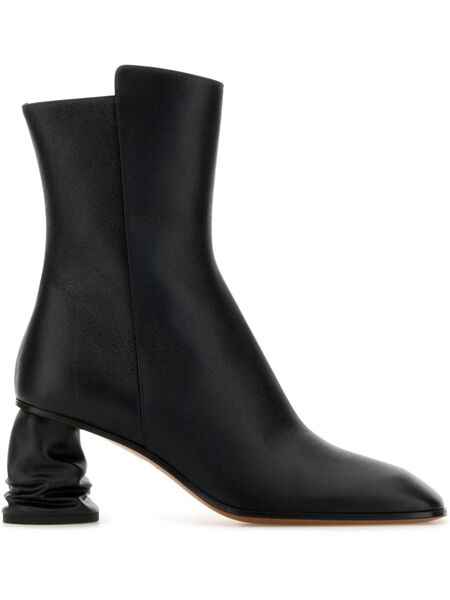  Alexander Mcqueen 70mm Leather Boots - Black 