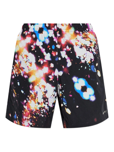  Alexander Mcqueen Patterned Beach Shorts - Black 