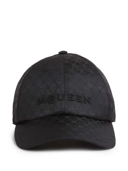  Alexander Mcqueen Patterned Cap Hat - Black 
