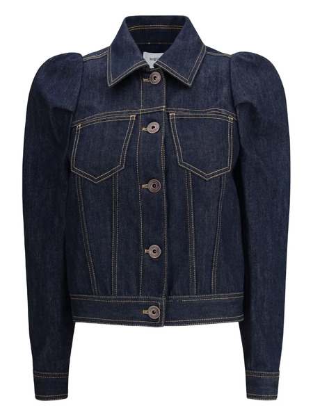  Alexander Mcqueen Pinched-shoulder Denim Jacket - Blue 