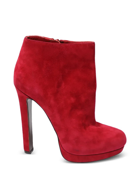  Alexander Mcqueen Pre-owned Suede Platform Ankle Boots - Red 