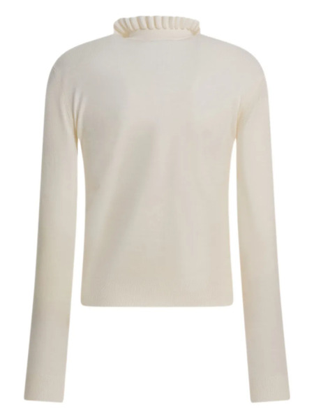  Alexander Mcqueen Ruffled Sweater - Neutrals 