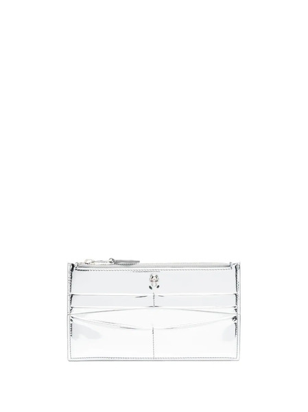  Alexander Mcqueen Skull Metallic Card-holder - Silver 