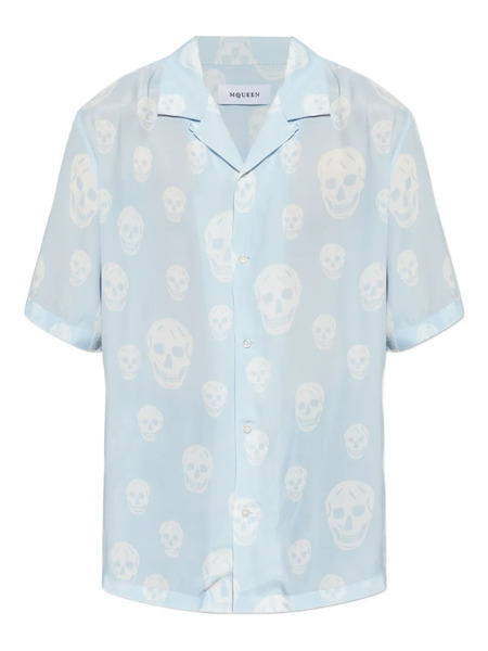  Alexander Mcqueen Skull-pattern Shirt - Blue 