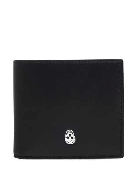  Alexander Mcqueen Skull-plaque Bi-fold Wallet - Black 
