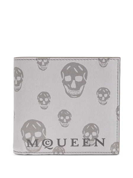 Alexander Mcqueen Skull-print Wallet - Grey 