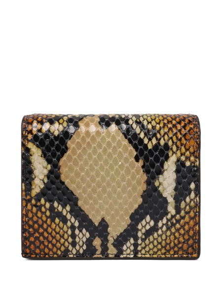  Alexander Mcqueen Snakeskin-print Wallet - Brown 