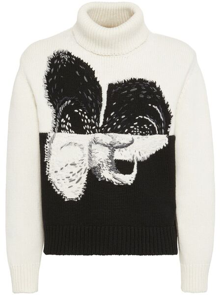  Alexander Mcqueen Spliced Orchid Jumper - White 