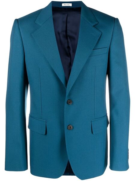  Alexander Mcqueen Tailored Single-breasted Blazer - Blue 
