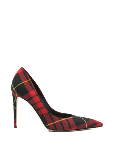  Alexander Mcqueen Tartan-pattern Heeled Pumps - Red 