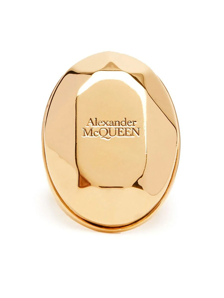  Alexander Mcqueen The Faceted Stone Ring - Gold 